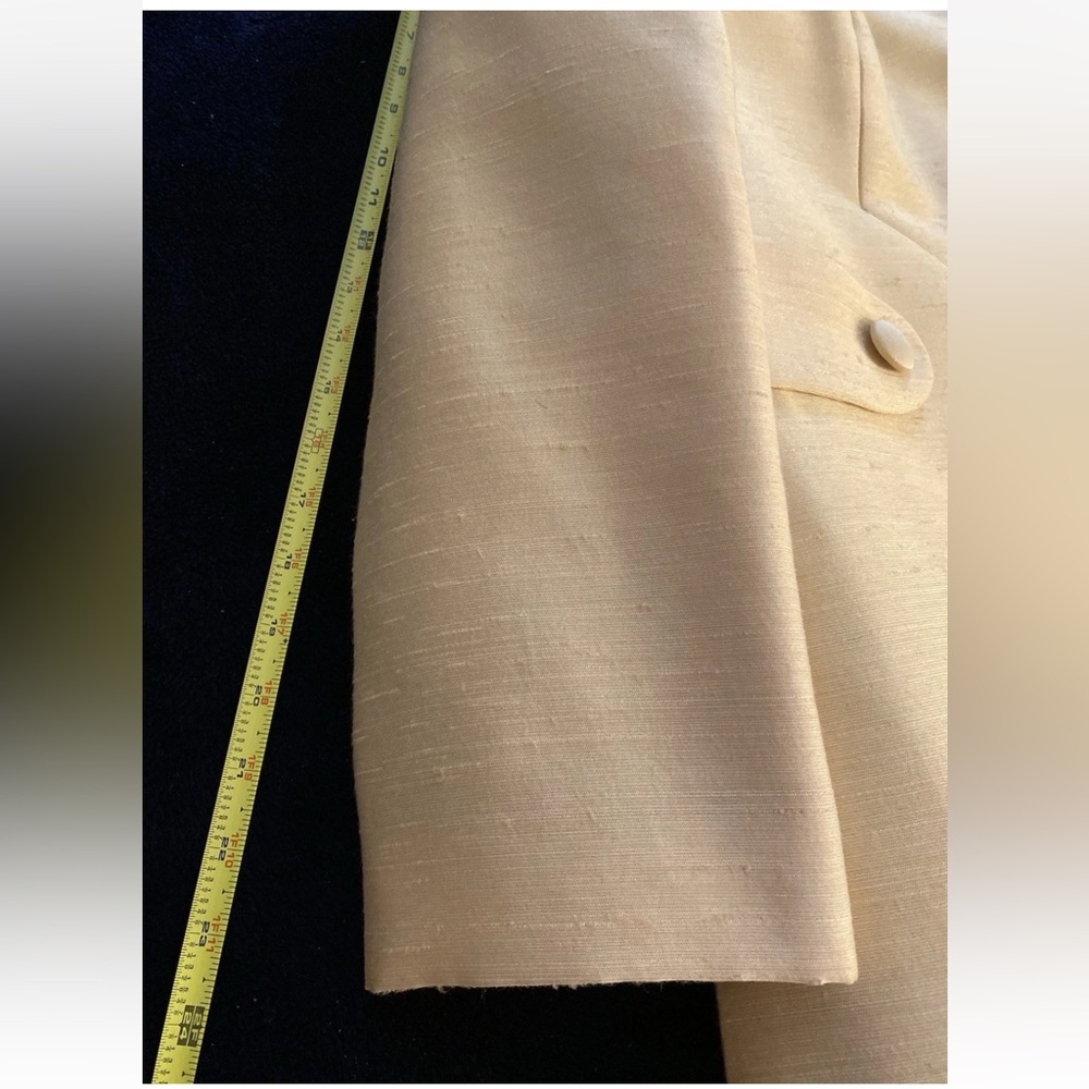 Vintage 1960s Ivory Silk Dress & Coat Set Jackie O Style Nordstrom Designer - Picture 13 of 14